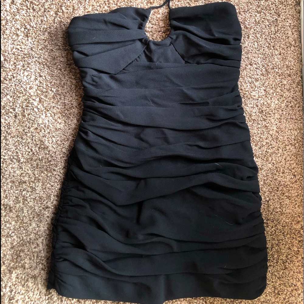 Zara black mini dress halter